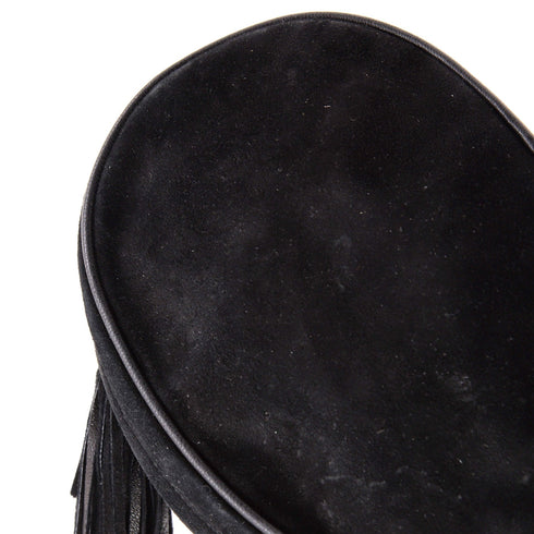 Vintage Oval CC Tassel Crossbody Bag Suede Mini