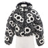 Women's Triangle Logo Hooded Puffer Jacket Printed Quilted Polyamide with Down