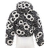 Women's Triangle Logo Hooded Puffer Jacket Printed Quilted Polyamide with Down