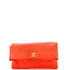 CC Foldover Clutch Quilted Lambskin Large