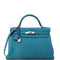 Kelly Handbag Bleu Izmir Togo with Palladium Hardware 32