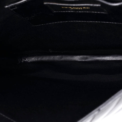 Classic Monogram Envelope Chain Bag Matelasse Chevron Leather Medium