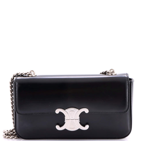 Triomphe Chain Shoulder Bag Leather Small
