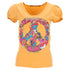 Women's Love Moschino Graphic Print Puffed Sleeve T-Shirt in Yellow Cotton