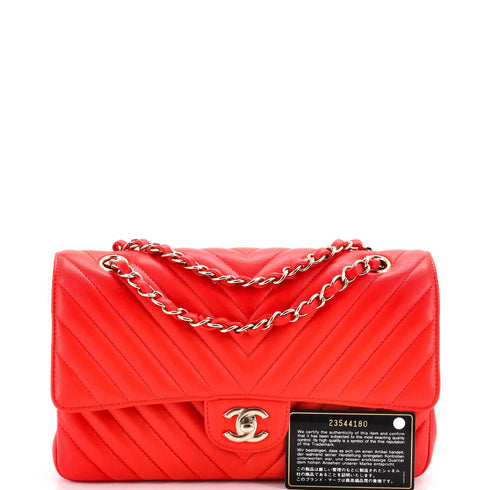 Classic Double Flap Bag Chevron Lambskin Medium