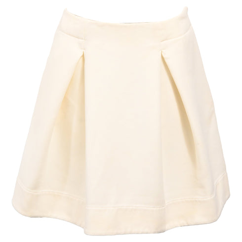 Women's Jil Sander Pleated Mini A-Line Skirt in Viscose