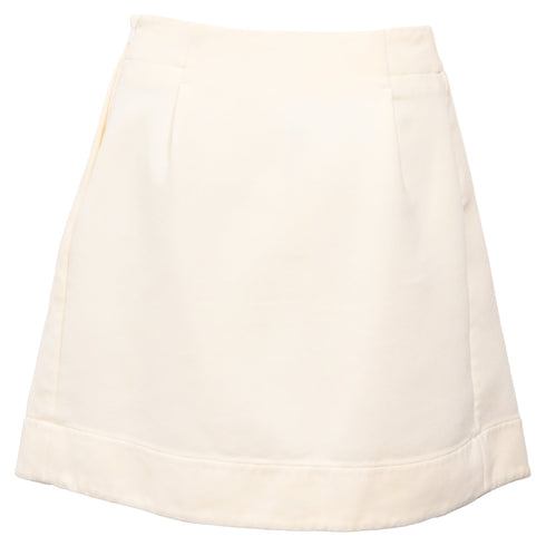 Women's Jil Sander Pleated Mini A-Line Skirt in Viscose