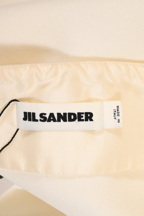 Women's Jil Sander Pleated Mini A-Line Skirt in Viscose