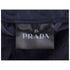 Men's Prada Zipped Hoodie in Navy Blue Cotton and Nylon