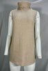 Women's The Row Knitted Turtleneck Sleeveless Sweater in Beige Cashmere