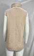 Women's The Row Knitted Turtleneck Sleeveless Sweater in Beige Cashmere