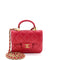 Top Handle Flap Coin Purse with Chain Quilted Lambskin