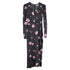 Women's Reformation Floral Print Long Sleeve Midi Dress in Black Silk