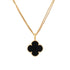 Magic Alhambra Pendant Necklace 18K Yellow Gold and Onyx