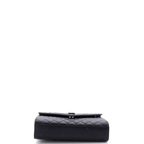 Classic Monogram Envelope Satchel Mixed Matelasse Leather Medium