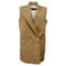 Women's Joseph Double-Breasted Sleeveless Vest in Brown Linen