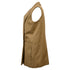 Women's Joseph Double-Breasted Sleeveless Vest in Brown Linen