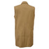 Women's Joseph Double-Breasted Sleeveless Vest in Brown Linen