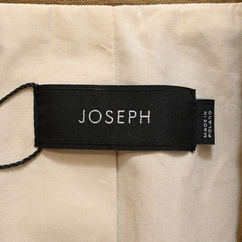 Women's Joseph Double-Breasted Sleeveless Vest in Brown Linen