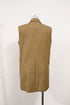 Women's Joseph Double-Breasted Sleeveless Vest in Brown Linen