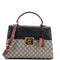 Padlock Top Handle Bag GG Coated Canvas and Leather Medium