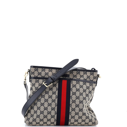 Front Pocket Web Messenger GG Canvas Small