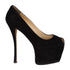 Women's Black Suede Platform High Heel Shoes - '20s