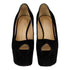 Women's Black Suede Platform High Heel Shoes - '20s