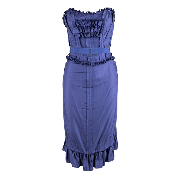Women's Moschino Ruffled Corset Dress - '10s