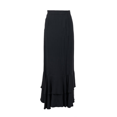 Women's Moschino Couture Layered Ruched Long Skirt - '90s