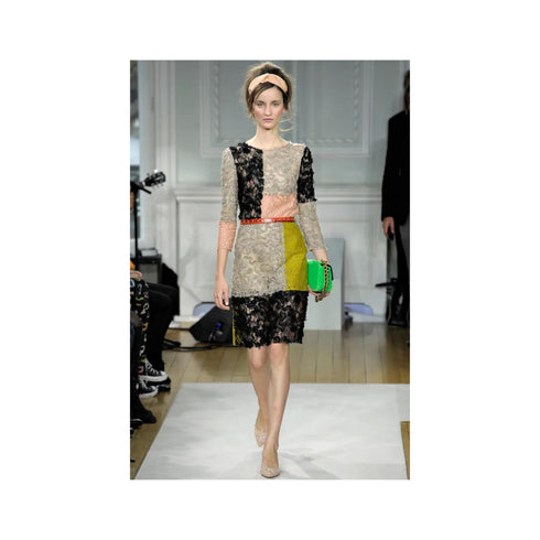 Women's Moschino Cheap and Chic Colorblock Lace Dress - '10s