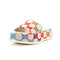 Women's Angelina Platform Slide Sandals Multicolor GG Linen