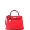 Kelly Handbag Bougainvillier Epsom with Palladium Hardware 25
