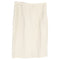 Women's Giorgio Armani Mini Pencil Skirt in White Linen