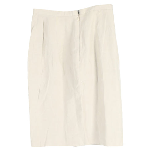 Women's Giorgio Armani Mini Pencil Skirt in White Linen