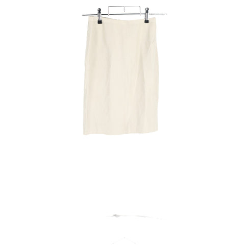 Women's Giorgio Armani Mini Pencil Skirt in White Linen