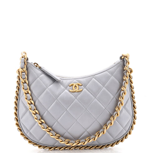 CC Chain Around Hobo Quilted Lambskin