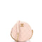 Round Chain Crossbody Bag Quilted Caviar Small
