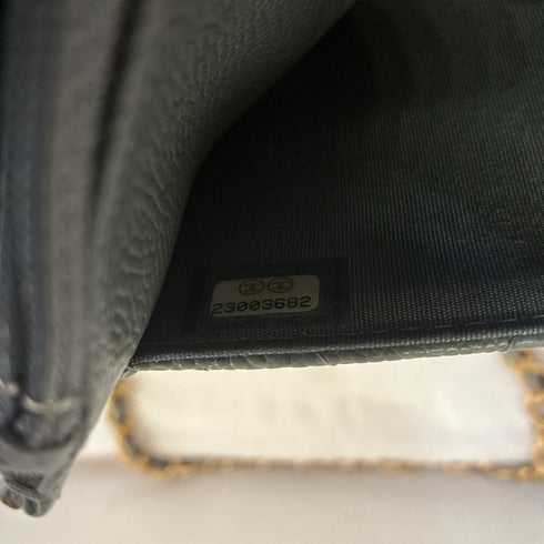 Boy Wallet on Chain Quilted Caviar