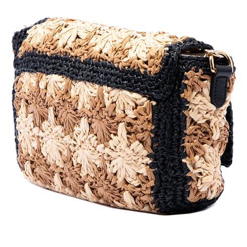 GG Marmont Flap Bag Raffia Small