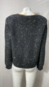 Women's Self-Portrait Embellished Single-Breasted Tweed Jacket in Black Polyester