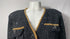 Women's Self-Portrait Embellished Single-Breasted Tweed Jacket in Black Polyester