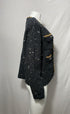 Women's Self-Portrait Embellished Single-Breasted Tweed Jacket in Black Polyester