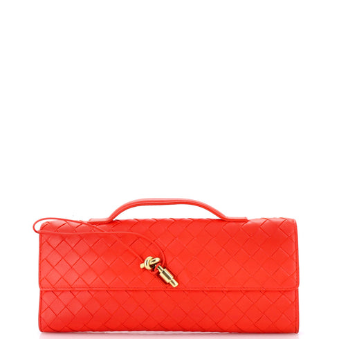 Andiamo Top Handle Clutch Intrecciato Nappa Long