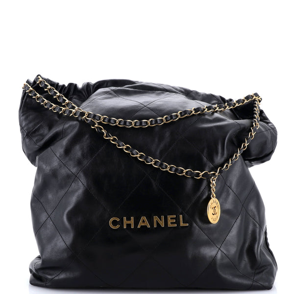 22 Chain Hobo Quilted Calfskin Large