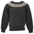 Men's Jil Sander Knitted Chest Pattern Detail Crewneck Sweater in Grey Wool