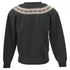 Men's Jil Sander Knitted Chest Pattern Detail Crewneck Sweater in Grey Wool