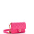 Twist Your Buttons Flap Bag Quilted Caviar Small