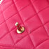 Twist Your Buttons Flap Bag Quilted Caviar Small