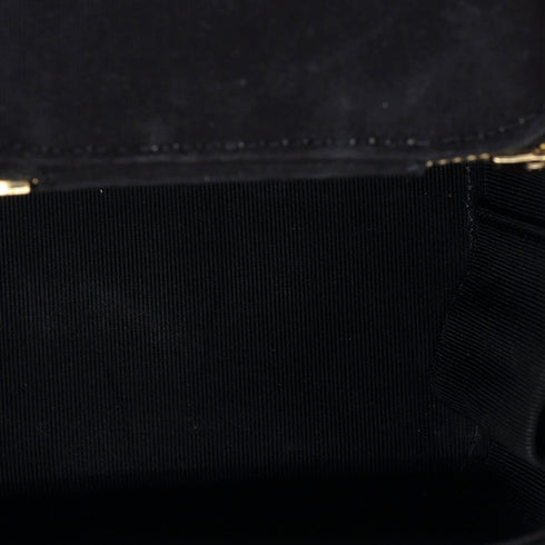 Classic Pearl Vanity Case with Chain Quilted Caviar Mini